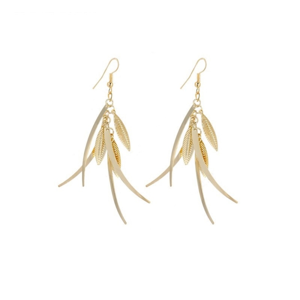 ❤️4 for $20 Sale❤️Silver Feather Dangle Earrings - Picture 2 of 6